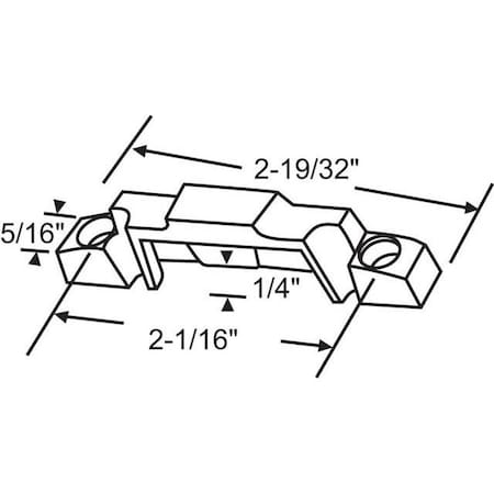 Strybuc Sash Lock Keeper White 50-373-3